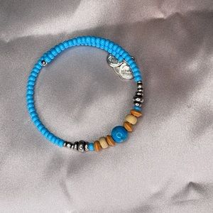 Alex and Ani blue beaded bracelet
